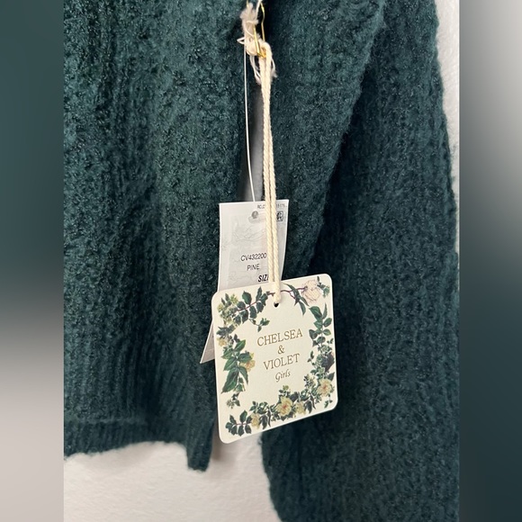 NWT Chelsea & Violet green knit sweater size medium retail $39 - Picture 4 of 6